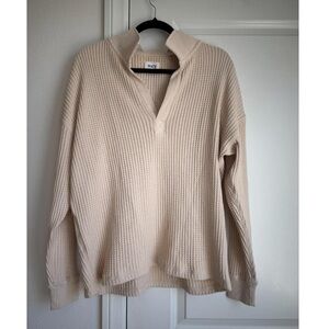 Mate the Label waffle knit pullover sweater size Small
